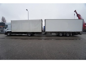 Ponyvás teherautó Renault PREMIUM 450 dxi Tautliner truck in combi with Closed box trailer: 1 kép.