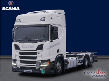 Cserefelépítményes teherautó SCANIA R 450 B6x2*4NB Lenkachse, Standklima: 1 kép.