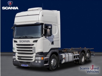 Cserefelépítményes teherautó SCANIA R 450 LB6X2MNB: 1 kép.