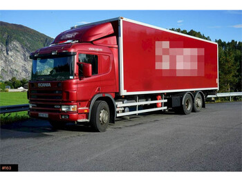 Dobozos felépítményű teherautó Scania 124G 6x2 Box truck. EU-approved until 07.07.2023.: 1 kép.