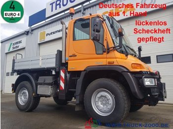 Billenőplatós teherautó, Többcélú/ Speciális jármű Unimog U 400 4x4 3 S. Wechsellenkung 1.Hand Scheckheft: 1 kép.