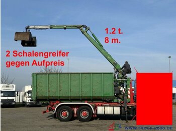 Andere Abrollcontainer 23 m³ + Kran Hiab F 95S 1.2t 8m - Multiliftes konténer: 1 kép.
