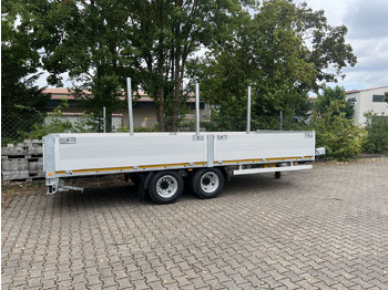 Pótkocsi mélybölcsős Möslein  14,4 t Tandem- Pritschenanhänger- Tieflader: 5 kép.