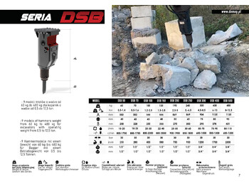 Új Hidraulikus törőfej - Kotrógép DEMOQ DSB 150 Hydraulic breaker 135 KG: 3 kép.