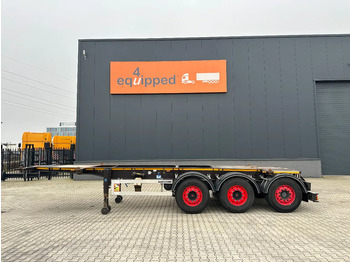 Félpótkocsi cserefelépítményes Burg 20FT ADR (EX/II, EX/III, FL, AT) Chassis, Empty weight : 3.690kg, SAF INTRADISC, 2x Liftaxle, NL-chassis, APK/ADR: 06-2025: 2 kép.