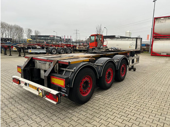 Félpótkocsi cserefelépítményes Burg 20FT ADR (EX/II, EX/III, FL, AT) Chassis, leeggewicht: 3.690kg, SAF INTRADISC, 2x Liftaxle, NL-chassis, APK: 08-2025: 5 kép.