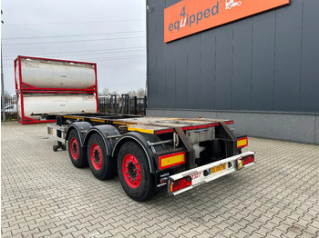 Félpótkocsi cserefelépítményes Burg 20FT ADR (EX/II, EX/III, FL, AT) Chassis, leeggewicht: 3.690kg, SAF INTRADISC, 2x Liftaxle, NL-chassis, APK: 08-2025: 3 kép.