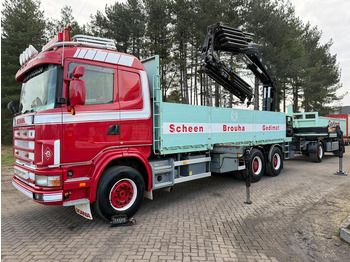 Darus autó Scania 164L-480 V8 6x4 + CRANE HIAB 350-4 + JIB 90-4 - *TOP CONDITION* - ROTATOR - RADIO - RETARDER - STEEL SPRING / HUB REDUCTION - BE TRUCK: 3 kép. Darus autó Scania 164L-480 V8 6x4 + CRANE HIAB 350-4 + JIB 90-4 - *TOP CONDITION* - ROTATOR - RADIO - RETARDER - STEEL SPRING / HUB REDUCTION - BE TRUCK: 3 kép.