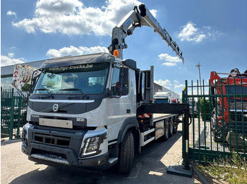 Platós teherautó, Darus autó Volvo FMX 330 8x4 TRIDEM PRITSCHE + KRAN EFFER 265 / 6S - PLATFORM 7m50 - EURO 6 - RADIO - *473.000km* - TÜV 05/2026 - BE TRUCK: 5 kép.