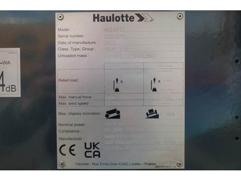Személyemelő Haulotte HA16RTJ Valid Inspection, *Guarantee! Diesel, 4x4: 3 kép.