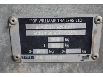 Autó utánfutó Ifor Williams WILLIAM 2HB 2 Axel Trailer, 2.856 kg Capacity, Inc: 5 kép.