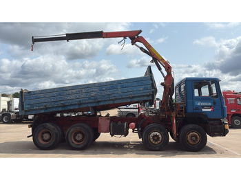 Billenőplatós teherautó, Darus autó MAN 35.362 (6 CYLINDER / MANUAL PUMP / 8X4 / FALFINGER CRANE PK80 / STEEL SUSP.): 5 kép.