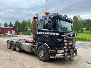 Horgos rakodó teherautó Scania R164 Tridem Hooklift: 2 kép.
