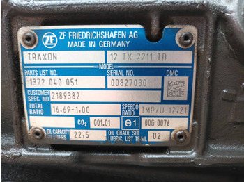 Sebességváltó Cambio Traxon 12TX2211TD DAF E6: 5 kép.