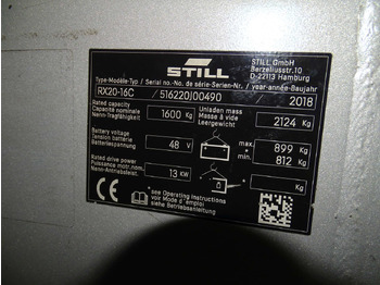 Elektromos targonca STILL RX20-16C: 5 kép. Elektromos targonca STILL RX20-16C: 5 kép.