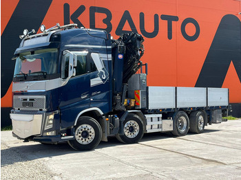 Platós teherautó, Darus autó Volvo FH 16 650 8x2*6 HMF 6020K-RC + JIB / PLATFORM L=6344 mm: 2 kép.