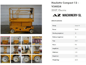 Ollós emelő HAULOTTE Compact 12