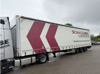 Félpótkocsi mélybölcsős Wiese Mega Schiebeplane mit Dhollandia Rampe 9t: 3 kép.