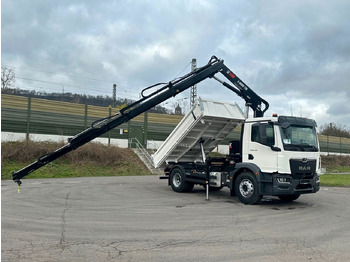 Billenőplatós teherautó, Darus autó MAN TGM 18.320 4x2 Euro6e  Hiab X-HiDuo 138DS-3: 2 kép.