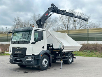 Billenőplatós teherautó, Darus autó MAN TGM 18.320 4x2 Euro6e  Hiab X-HiDuo 138DS-3: 3 kép.
