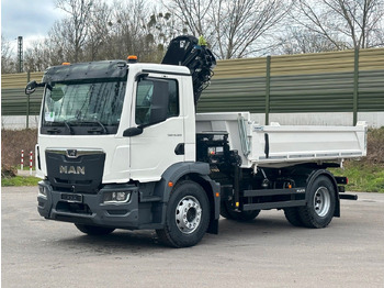 Billenőplatós teherautó, Darus autó MAN TGM 18.320 4x2 Euro6e  Hiab X-HiDuo 138DS-3: 4 kép.