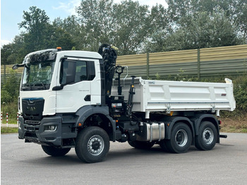 Billenőplatós teherautó, Darus autó MAN TGS 28.440 6x4-4/3-Seiten- Kipper / Hiab 138-3: 2 kép.