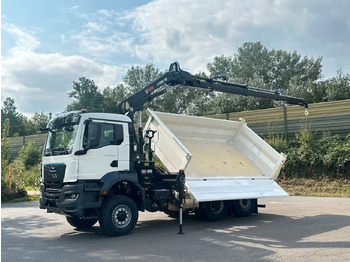 Billenőplatós teherautó, Darus autó MAN TGS 28.440 6x4-4/3-Seiten- Kipper / Hiab 138-3: 2 kép.