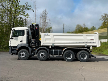 Billenőplatós teherautó, Darus autó MAN TGS 41.480 8x4/Euro6e Euromix Kipper Hiab 228-6: 4 kép.