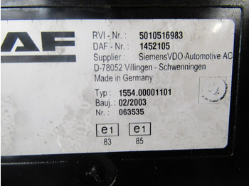 Fülke és belső tér - Teherautó DAF LF55 CLOCK CLUSTER P/NO 1452105: 2 kép. Fülke és belső tér - Teherautó DAF LF55 CLOCK CLUSTER P/NO 1452105: 2 kép.