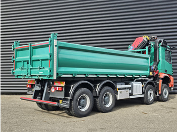 Darus autó Mercedes-Benz AROCS 4145 / 8X6 / TIPPER + HMF CRANE: 3 kép.