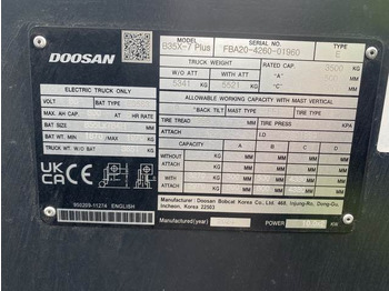 Elektromos targonca Doosan B35X-7 PLUS: 5 kép.