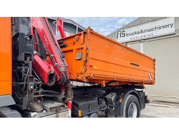 Billenőplatós teherautó Mercedes-Benz Actros 1832 AK tipper 4x4 - crane Fassi 9.2M - remote control: 3 kép.
