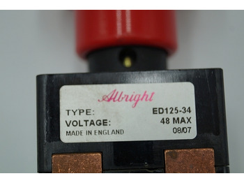 Elektromos rendszer - Anyagmozgató gép Albright ED125-34 | emergency disconnect switch Voltage 48 max ED125-34 emergency disconnect switch Voltage 48 max ED125-34: 3 kép.