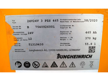 Akkumulátor - Anyagmozgató gép Jungheinrich unknown | Battery 24V465Ah 24 3PZS465 year 21/2020 370 kg dimension Battery 24V465Ah 24 3PZS465 year 21/2020 370 kg dimensions 78,5x21x79cm sn. 7540926001: 3 kép.