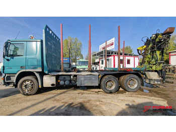 Rönkszállító teherautó, Darus autó a következők szállításához rönkfa MERCEDES-BENZ ACTROS 2648 6x4: 4 kép.