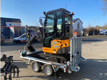 Minikotró, Pótkocsi Minibagger BK2000NKSR + Tieflader + Zubehör *INKL.19% MWST*BERGER KRAUS*KUBOTA* KLIMA*SCHWENKARM*VERSTELLFAHRWERK*: 5 kép.
