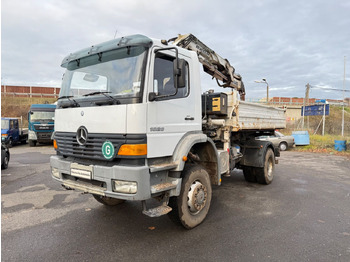 Billenőplatós teherautó, Darus autó Mercedes-Benz Atego  1828  4x4 Kipper-Kran Atlas: 4 kép.