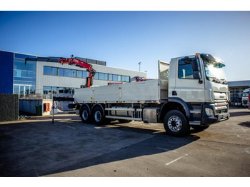 Platós teherautó, Darus autó DAF CF 450-6X4+FASSI18T/M(3EXT)-78500KM: 2 kép.