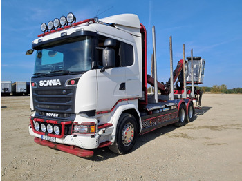 Rönkszállító teherautó, Darus autó MHS MHS SCANIA-N331 D11 SOLÓWKA DO PRZEWOZU DRZEWA Z HDS: 2 kép.