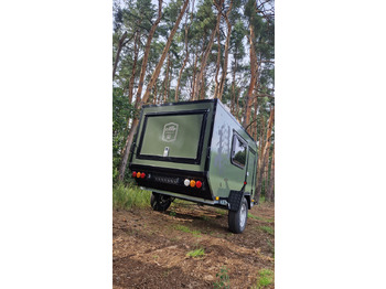 Autó utánfutó Przyczepa Off-ROAD Wyprawowa kemingowa terenowa Everest MT-CAMP Olive: 3 kép.