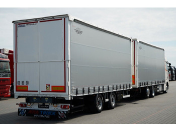 Ponyvás teherautó Scania R 450 / ZESTAW TANDEM 120 M3 / PRZEJAZDOWY / OŚ: 3 kép.