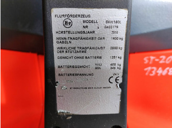 Emelőtargoncá BT SWE160L: 5 kép. Emelőtargoncá BT SWE160L: 5 kép.