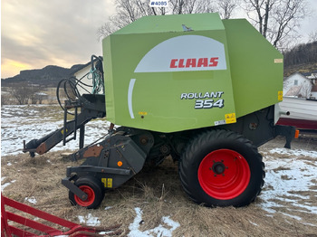 Szálastakarmány betakarítás gépei 2008 Claas Rollant 354 Rotocut round baler. small repair object: 5 kép.