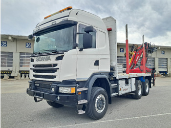 Rönkszállító teherautó, Darus autó SCANIA G 490 6x6 Blatt-Blatt | Klima | Schaltgetriebe | Euro 6 | Penz-Kran 12Z |: 2 kép.