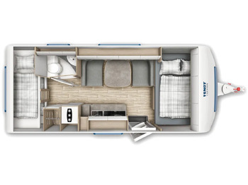 Lakókocsi Wohnwagen Fendt Bianco Activ 515 SKF volle Hütte: 2 kép. Lakókocsi Wohnwagen Fendt Bianco Activ 515 SKF volle Hütte: 2 kép.