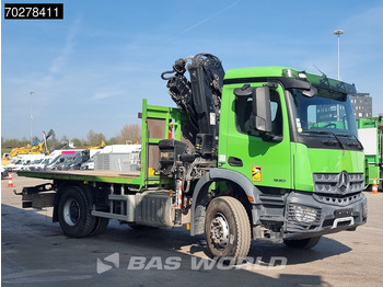 Platós teherautó, Darus autó Mercedes-Benz Arocs 1830 4X2 Hiab 122 ES-3 HIPRO Kran Crane Big-Axle Euro 6: 3 kép.