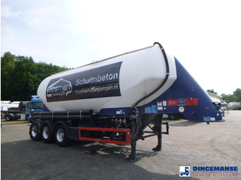 Tartályos félpótkocsi Feldbinder Powder tank alu 40 m3 / 1 comp + compressor: 2 kép.