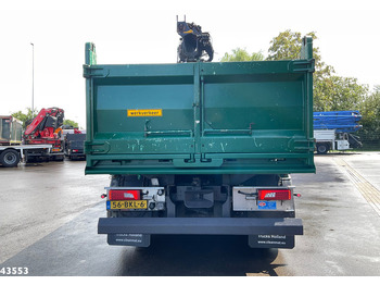 Billenőplatós teherautó, Darus autó Scania P 410 8x4 Euro 6 HMF 18 Tonmeter laadkraan: 4 kép.