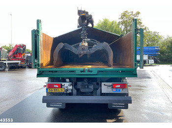 Billenőplatós teherautó, Darus autó Scania P 410 8x4 Euro 6 HMF 18 Tonmeter laadkraan: 3 kép.
