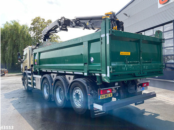 Billenőplatós teherautó, Darus autó Scania P 410 8x4 Euro 6 HMF 18 Tonmeter laadkraan: 2 kép.